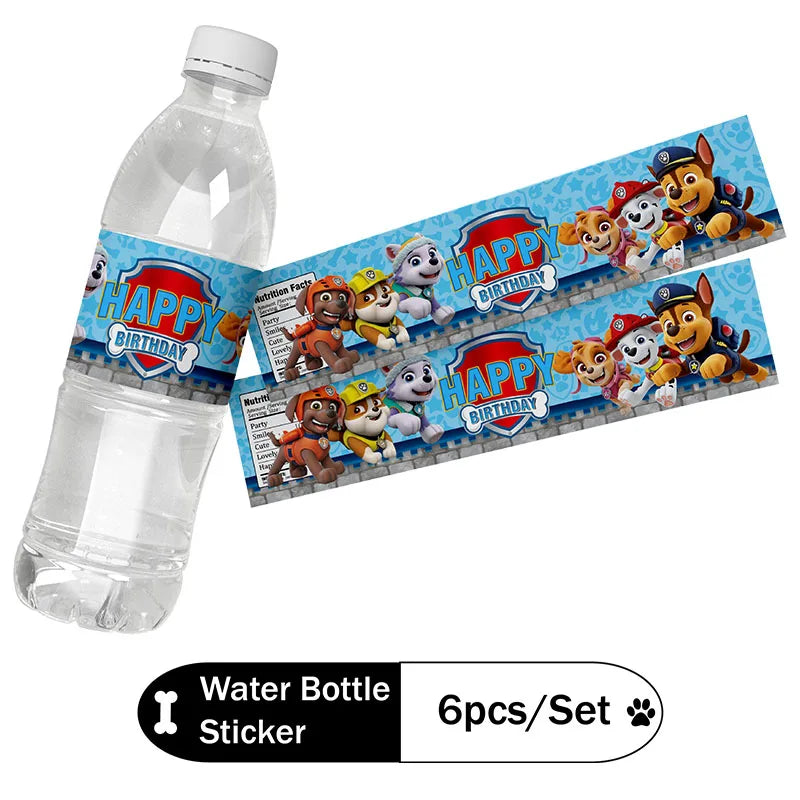 Paw Patrol Birthday Party Decoration Supplies Cartoon Dog PAW Patrol Sky Blue tablecloth napkin sticker balloon Party supplies