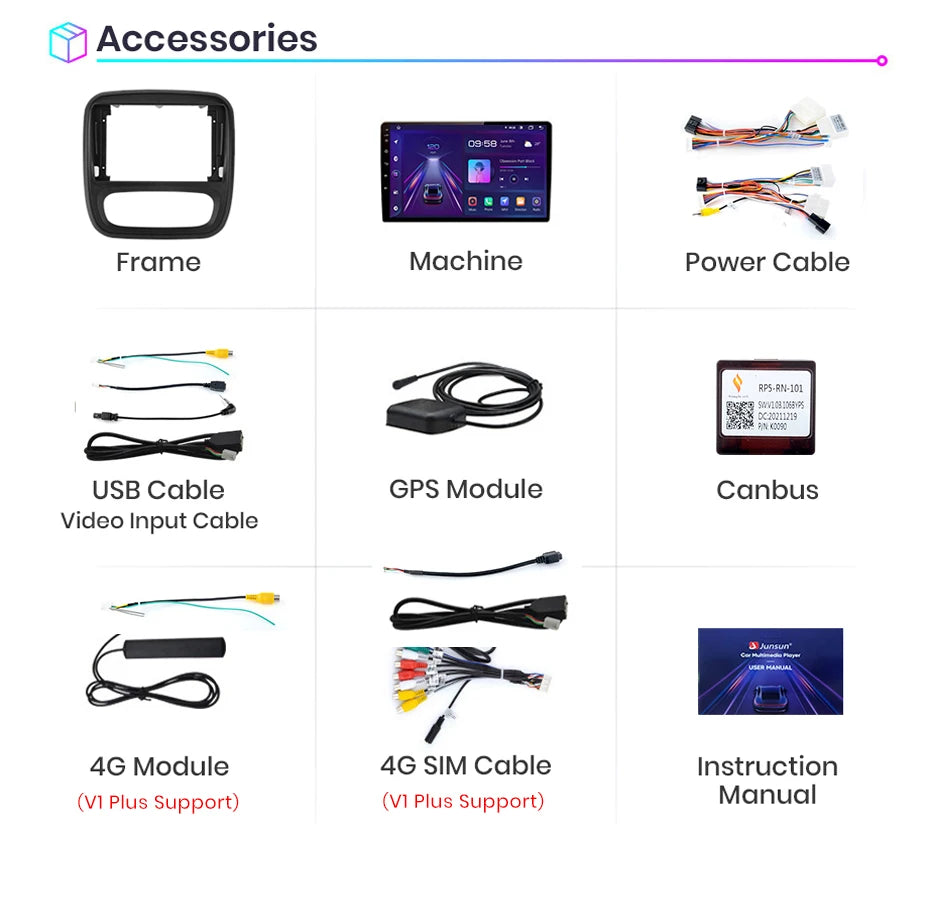 CarPlay Android Auto Autoradio pour Renault Trafic 3 2014 a 2021 et Opel Vivaro B de 2014 à 2018