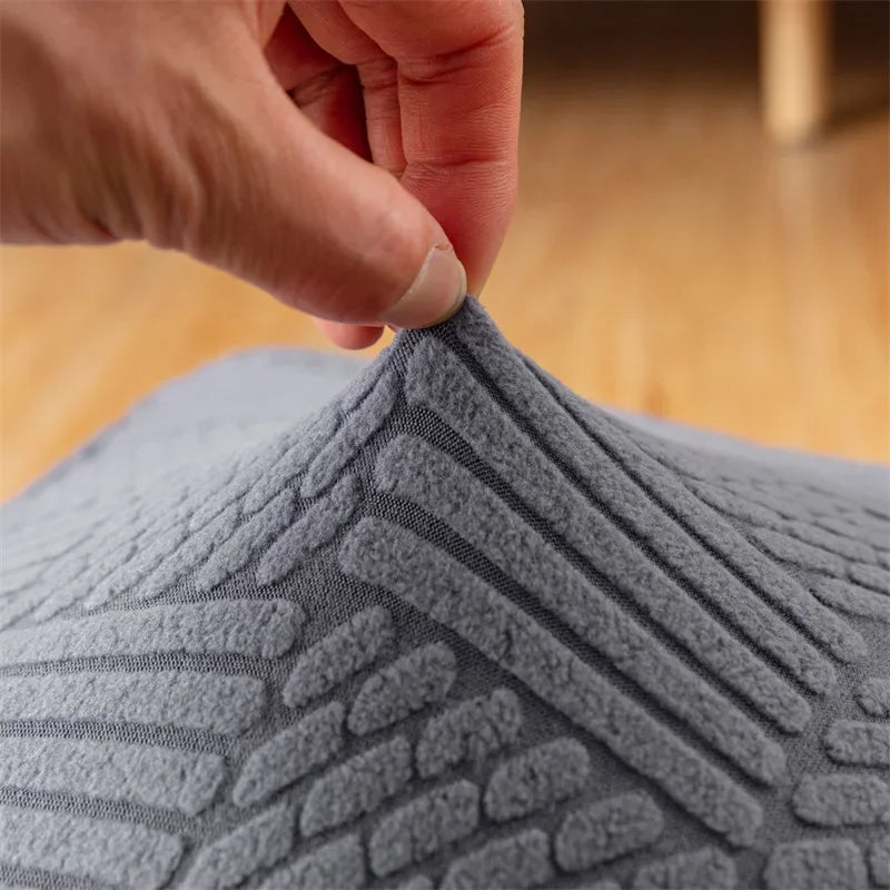 1PC Square Jacquard Ottoman Slipcover Durable Stretch Footrest Cover Folding Storage Stool Furniture Protector Pouf Cover 3sizes