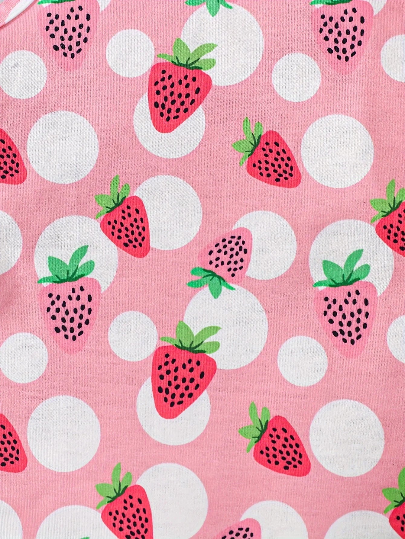 A 5-Piece Summer Refreshing And Soft One-Piece Dress A Cute Baby Girl With Fruit Print Flying Sleeves And Halter Tops