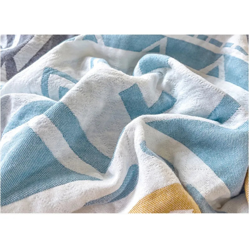 2025 Japanese-style cotton washed cotton towel quilt, three-layer gauze thin summer cool quilt, office nap blanket, sofa blanket