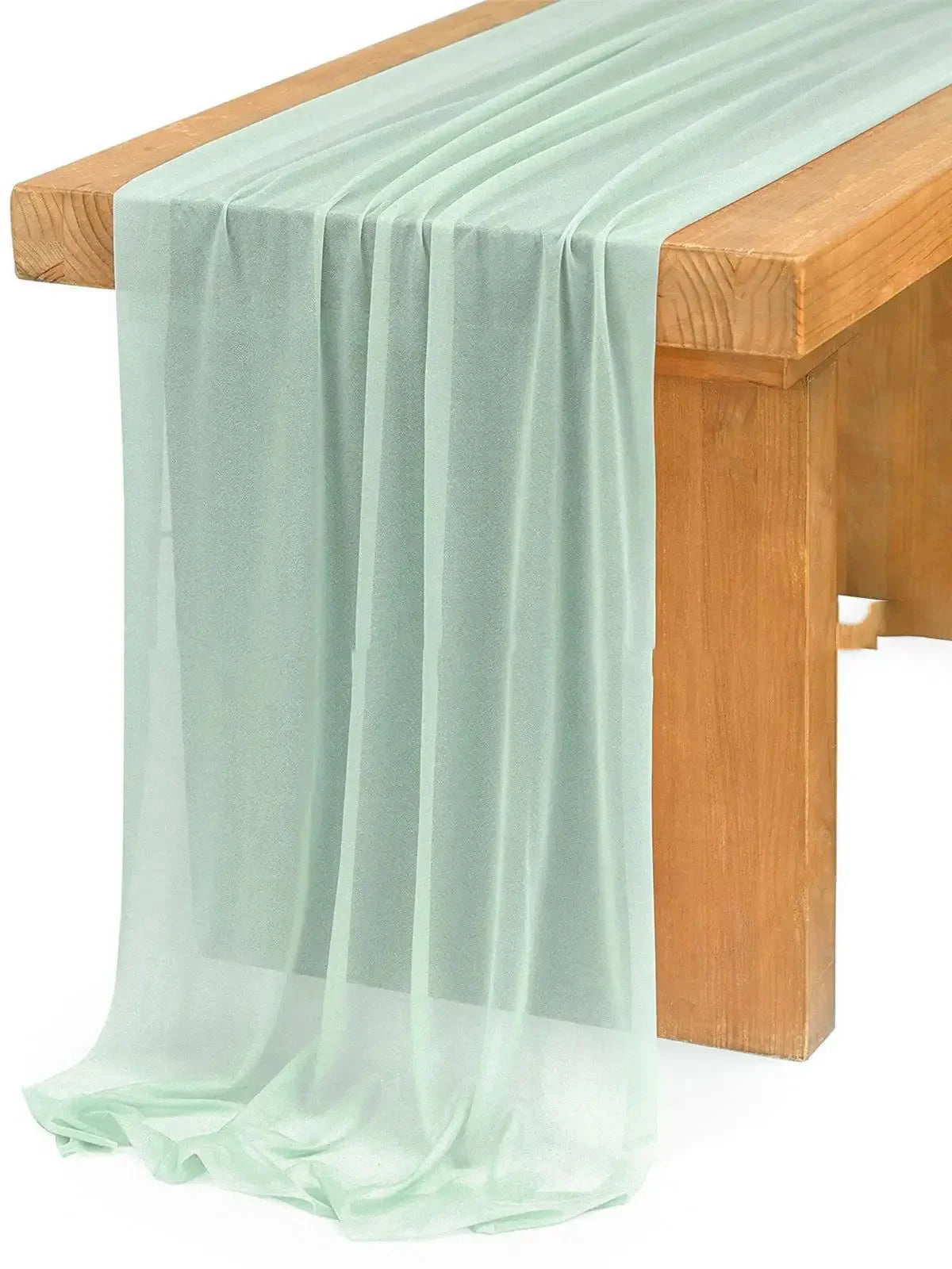 4PCS Purple Table Runner Chiffon Table Setting Semi-Sheer Dining Wedding Party Christmas Banquets Arches Cake Decor