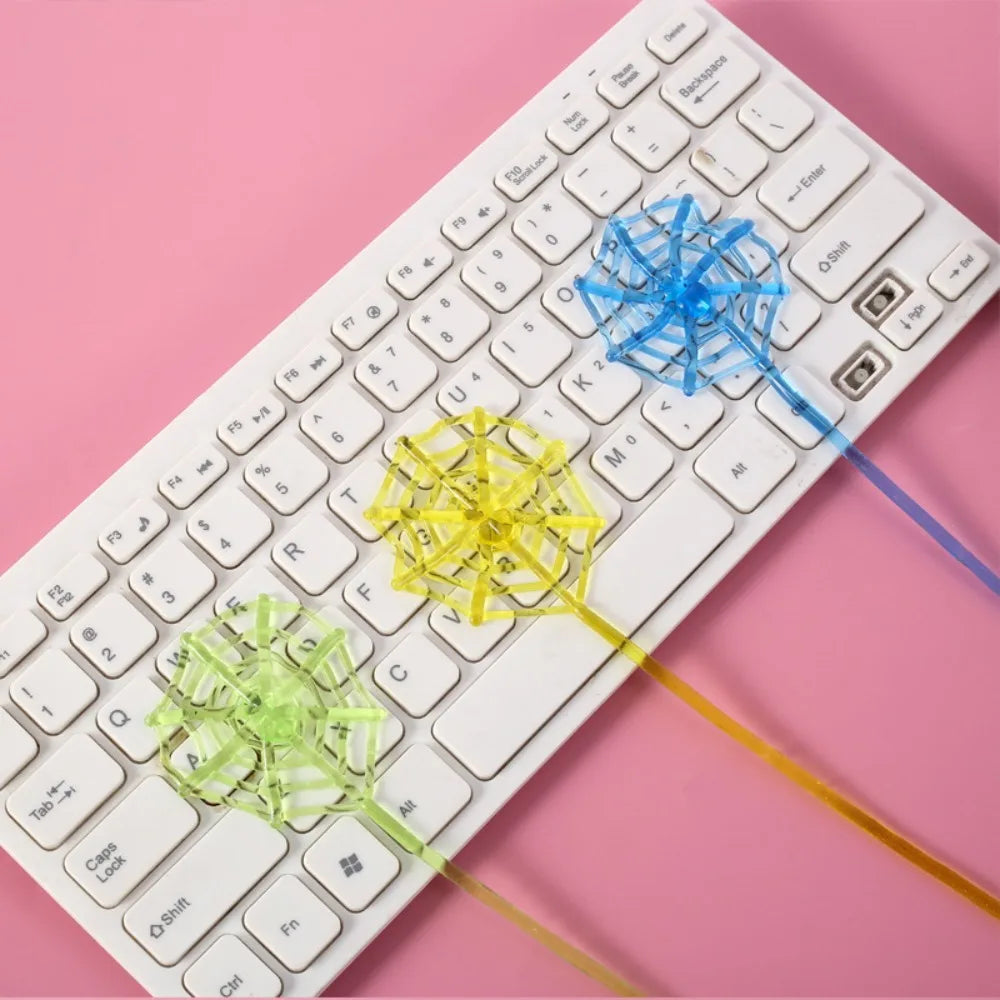 10Pcs Sticky Spider Web Plastic Multicolor Climbing Tricky Gag Toys Favor Elastic Stretchable Elastically Stretchable Spider Web