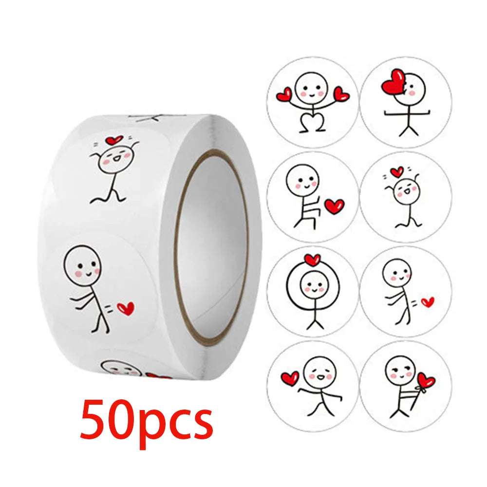 2.5cm Cute Cartoon Round Thank You Gift Labels Creative Children's Reward Stickers Scrapbooking Stationery Sealing Stickers