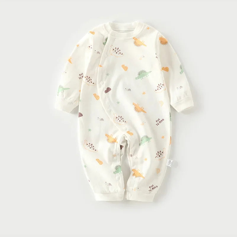Newborn Baby Bottoming Climbing Clothes Autumn Pajamas Super Cute Baby Bodysuit Spring and Autumn