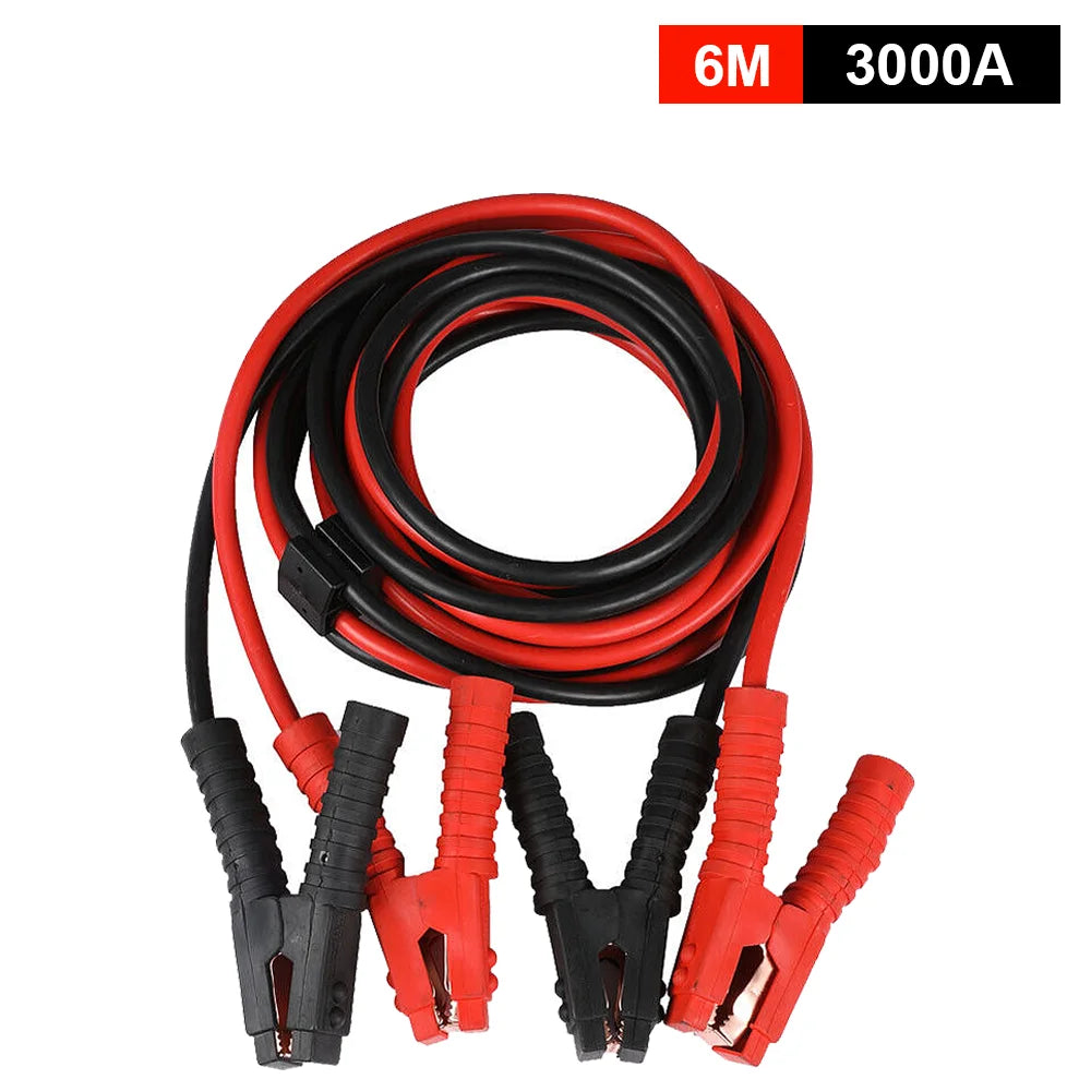 4/4.5/6M 2000/3000AMP Car Emergency Power Start Cables Power Relay Alligator Clamp Ignition Battery Jump Cable