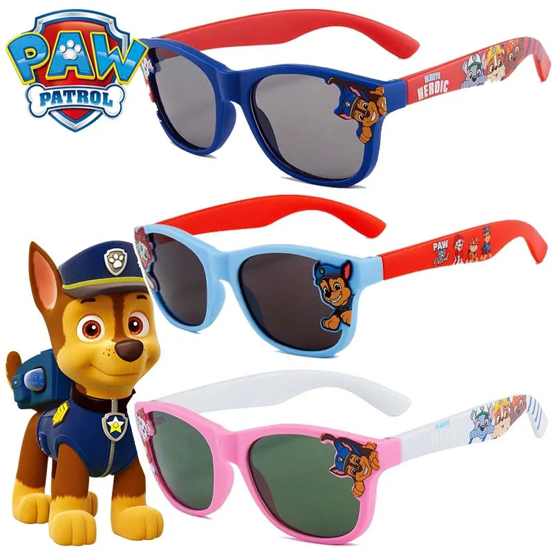 PAW Patrol Chase Sunglasses Round Polarized cartoon Sunglasses Silicone Flexible Safety anime Sun Glasses Fashion Shades Eyewear