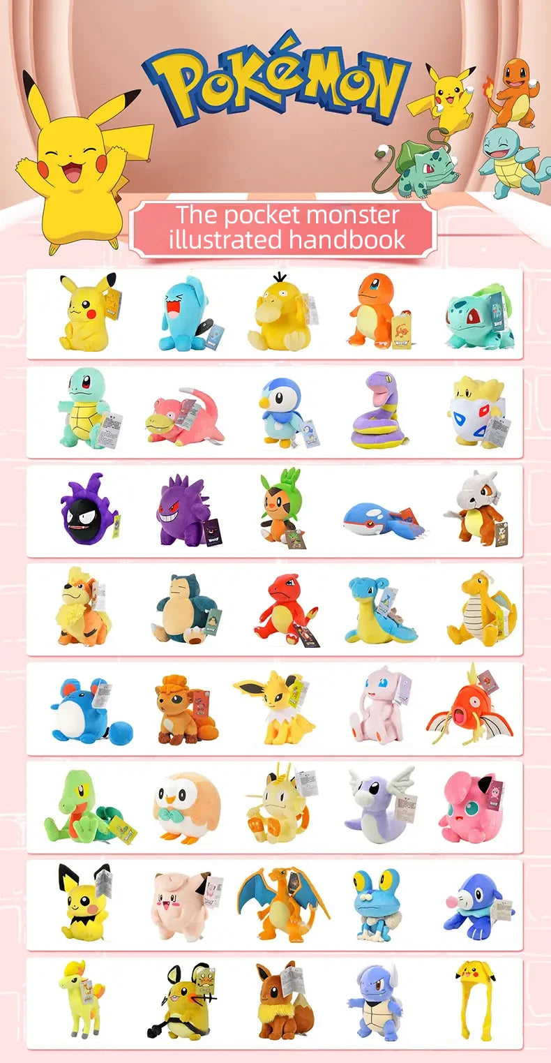 Pokemon Kawaii Litten Meowth Stuffed Toys Cartoon&Cute Plush Doll Throw Pillow Children's Toy Birthday Present