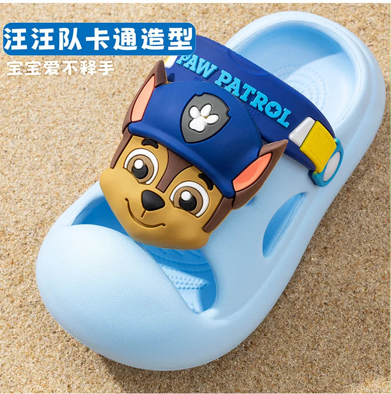 PAW Patrol Cartoon Anime Slippers Chase Cute Cool Anti slip and shock-absorbing EVA soft Slippers Beach Outdoor Boys Girls Gifts