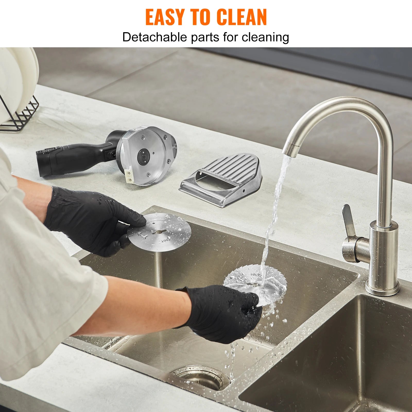 SucceBuy Electric Shawarma Knife, Cordless Battery Professional Turkish Knife Commercial Stainless Steel Gyro Cutter