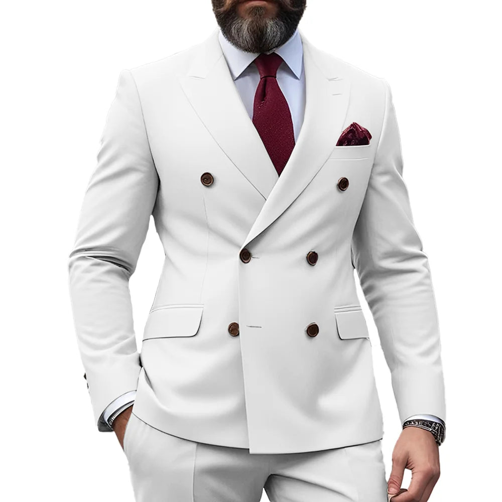 Ensemble de costume 2 pièces double boutonnage