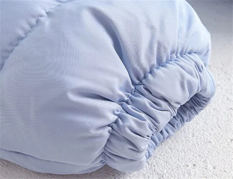 Lawadka 0-12M Winter Newborn Rompers Down Cotton Baby Girls Boys Romper Solid Infant Hooded Jumpsuit Snow Warm Thick Clothes