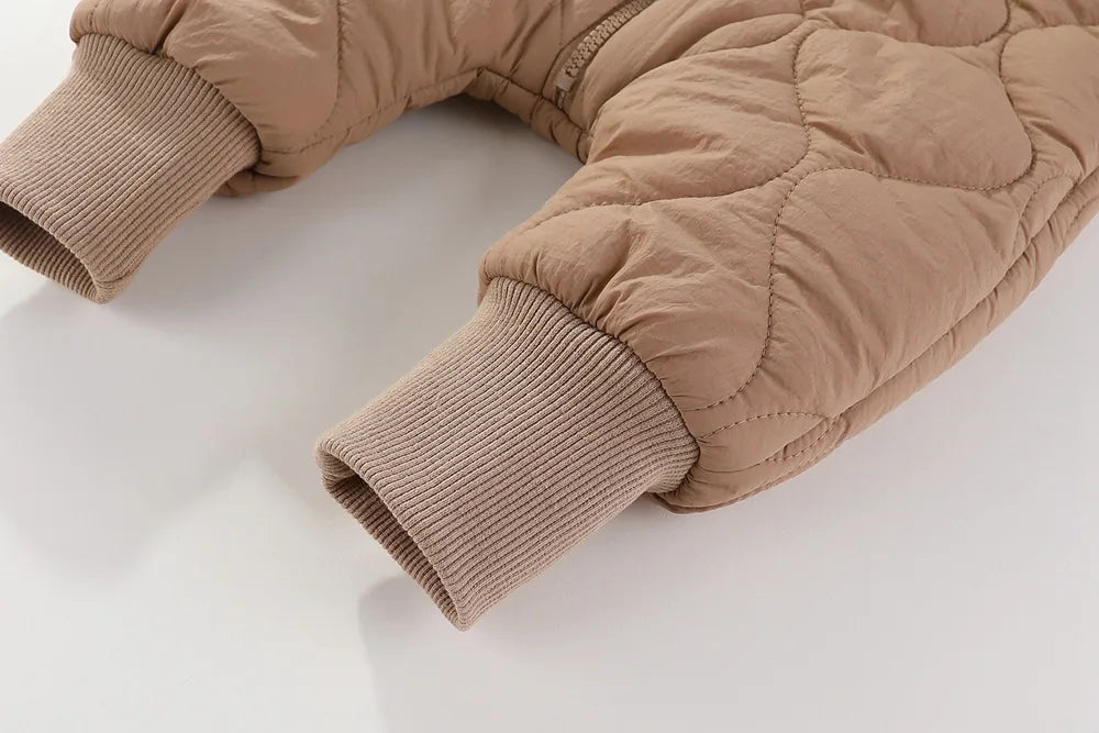 Baby Jumpsuit winter New plush and thick cotton clothing for Newborns crawling Clothes for infants and young baby outdoor clothe