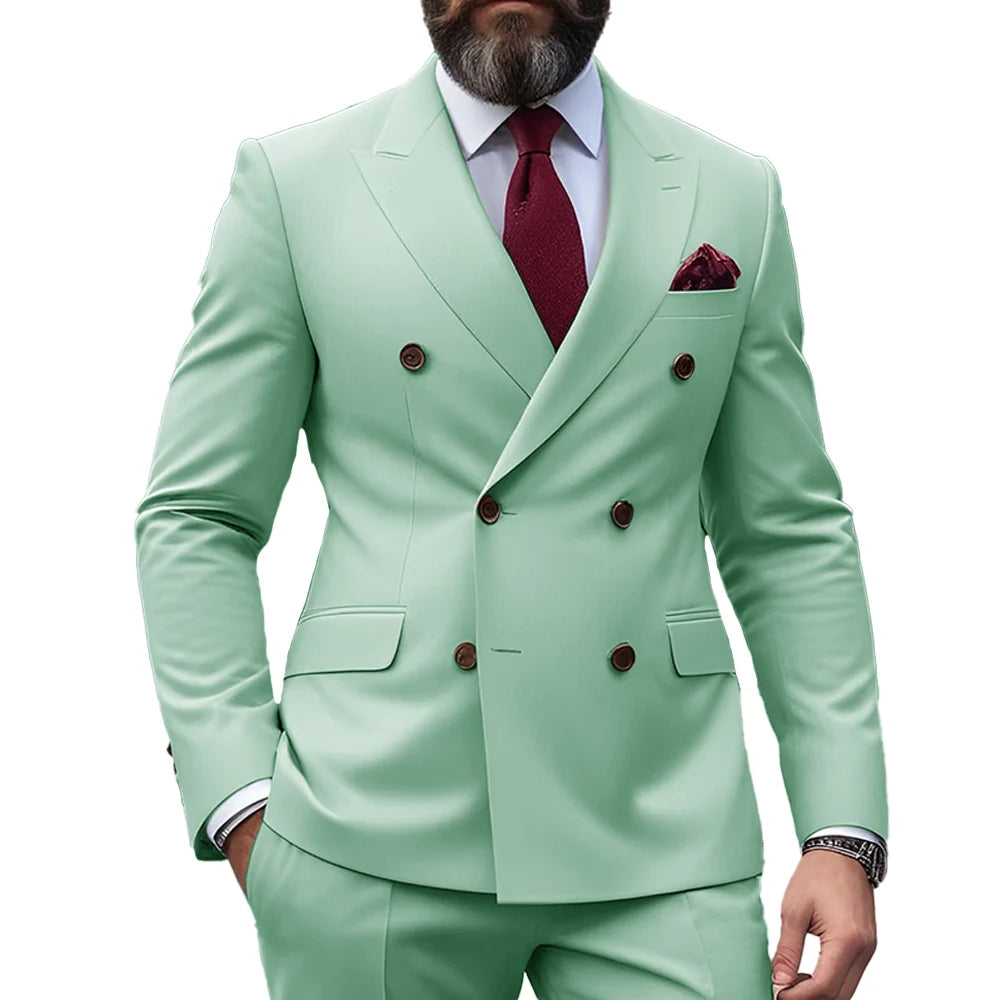 Ensemble de costume 2 pièces double boutonnage