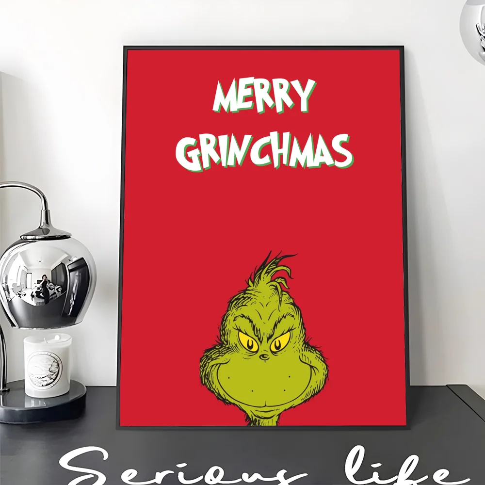 Film The G-Grinch C-Christmas DIY Sticky Poster Whitepaper Prints Posters Artwork Vintage Decorative Painting