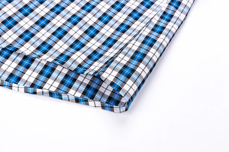 Men's Plaid Shirts Plus size 100% Cotton Long Sleeve Young Boy Streetware Clothing Soft Confortable Daily Smart Shirt Casual Top