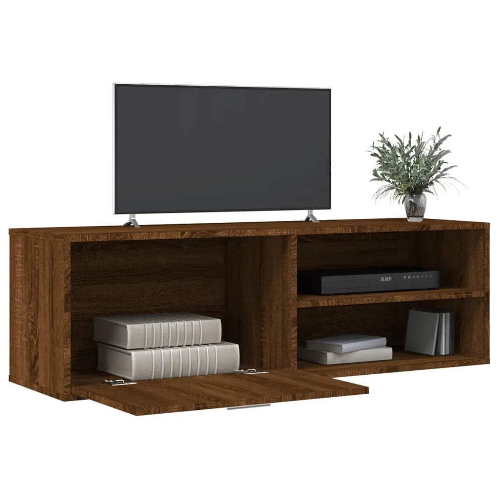 TV Stand Oak Brown 120x34x37 cm Plywood modern luxury, simple style, Interior decoration,living room,home decor,monitor stand