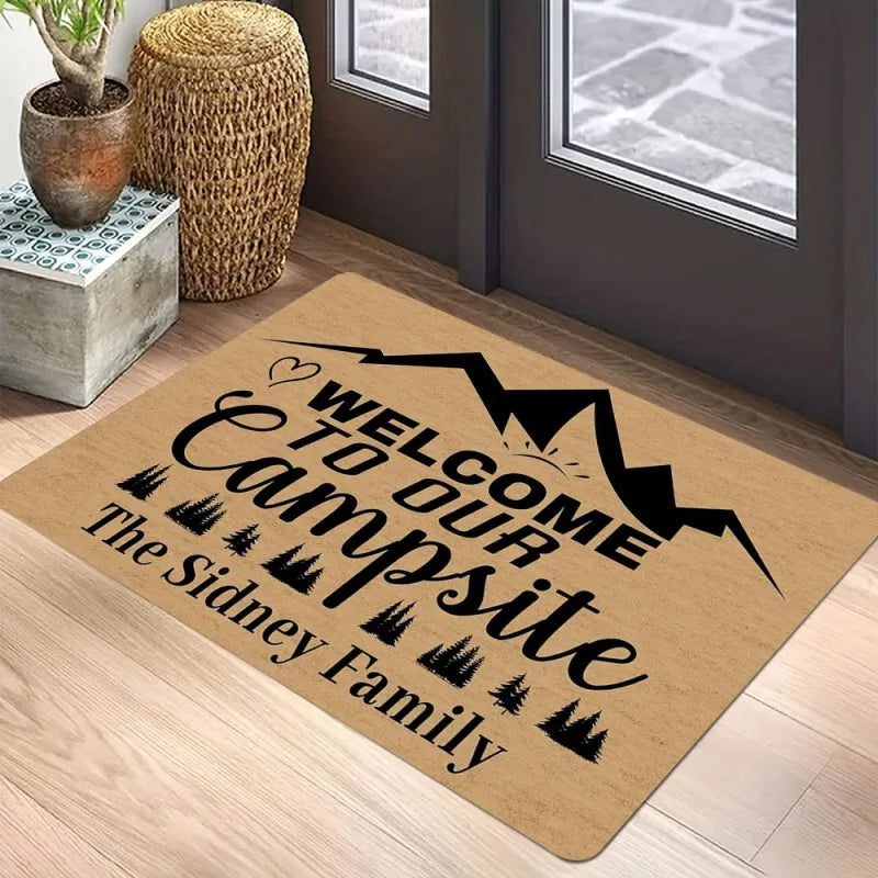 Playful Camper Car Printed Floor Mat for Living Room and Bedroom Anti-Slip Carpet Cozy Welcome Rug Home Decor Festivals Gifts