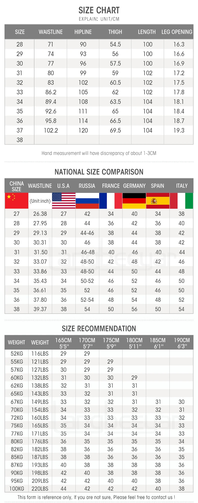 Pantalon décontracté Coton de qualité supérieure