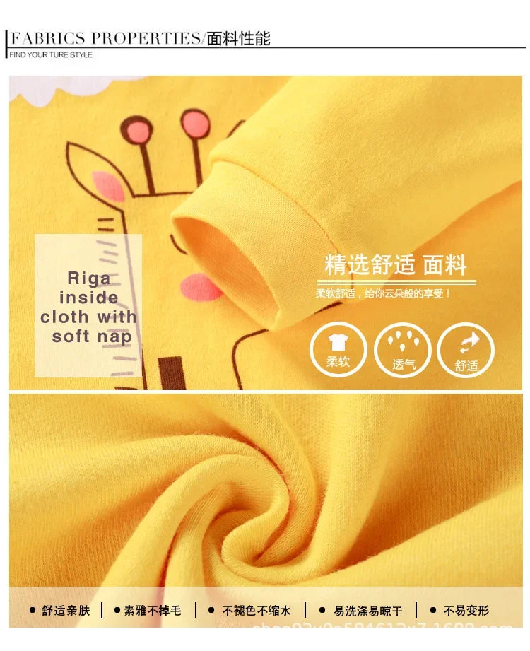 Baby Boys Clothes Sets cotton Bear Boys Girls Long Sleeve Top +Pants 2pcs Kids Clothes pajamas Suit