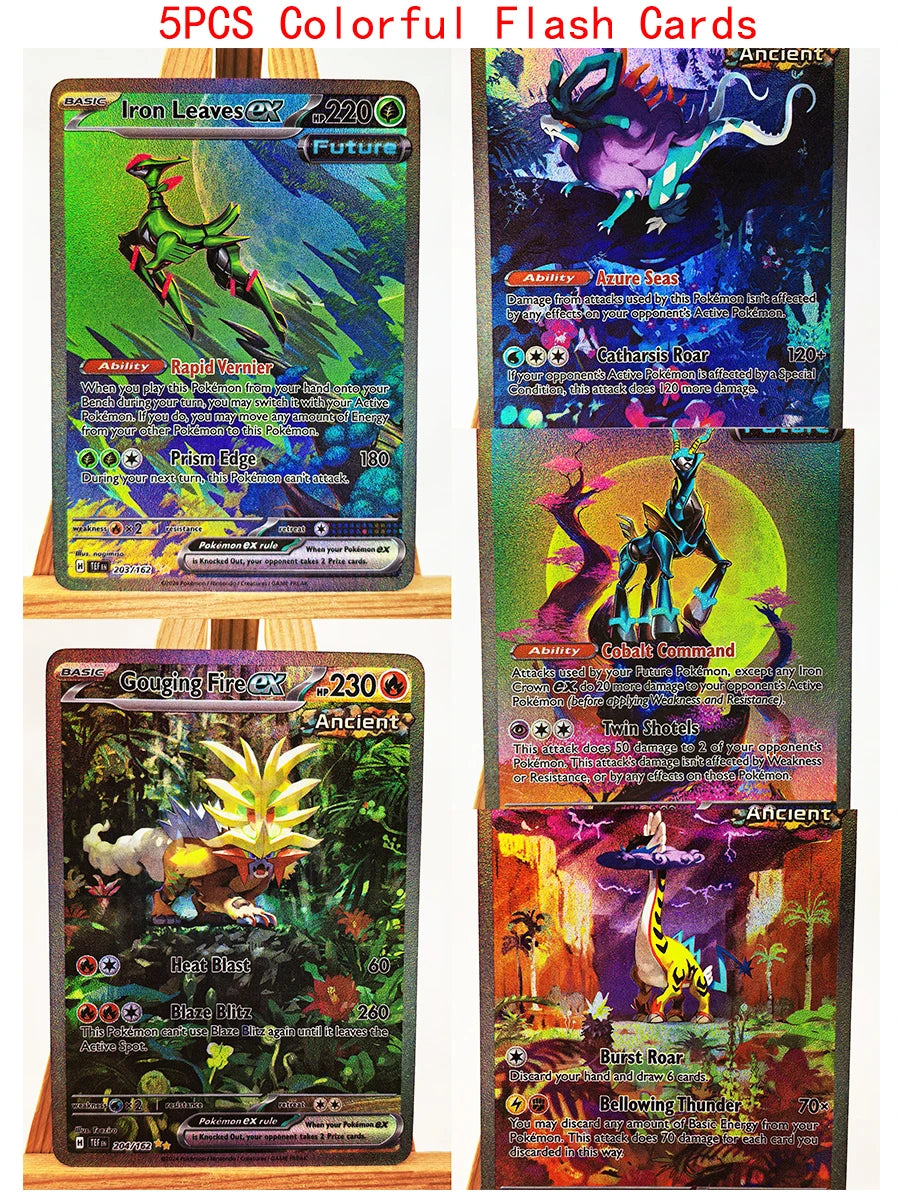 5pcs/set Iron Leaves Gouging Fire Ex Toys Hobbies Hobby Collectibles Game Collection Anime Cards