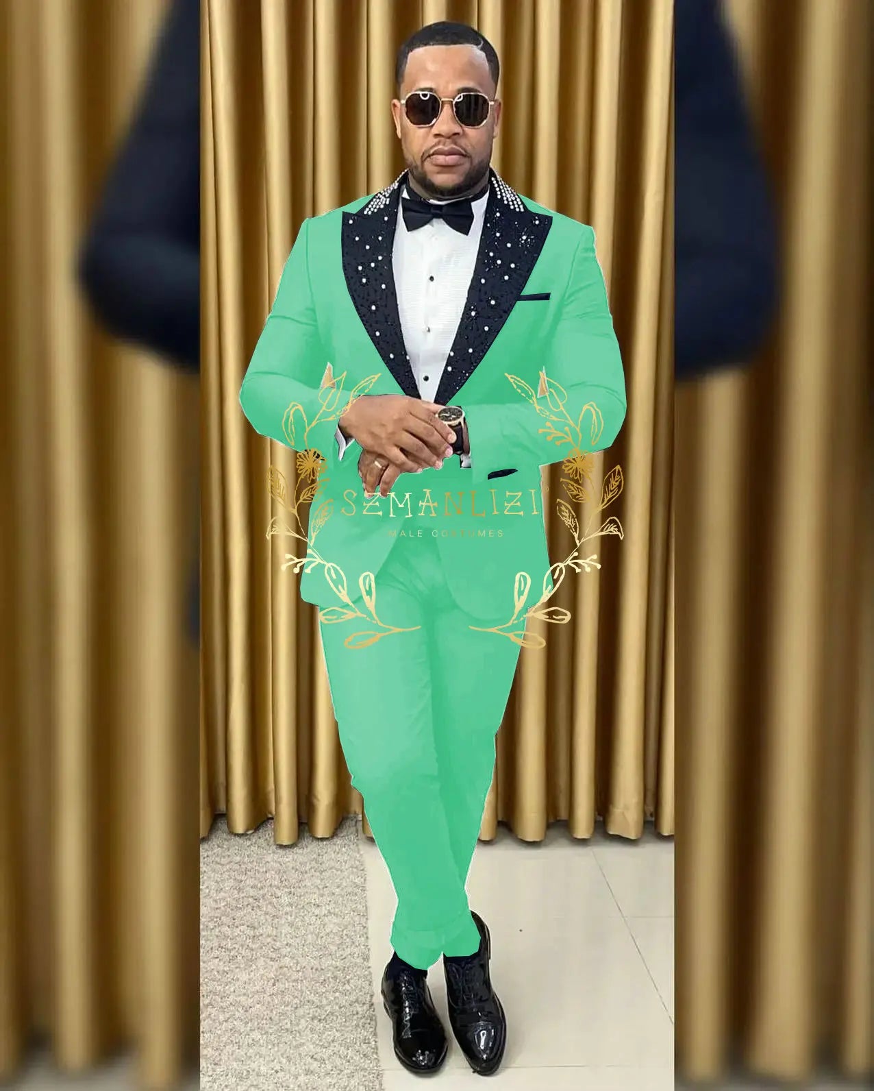 Smoking perler noir 2 pièces collection 2025