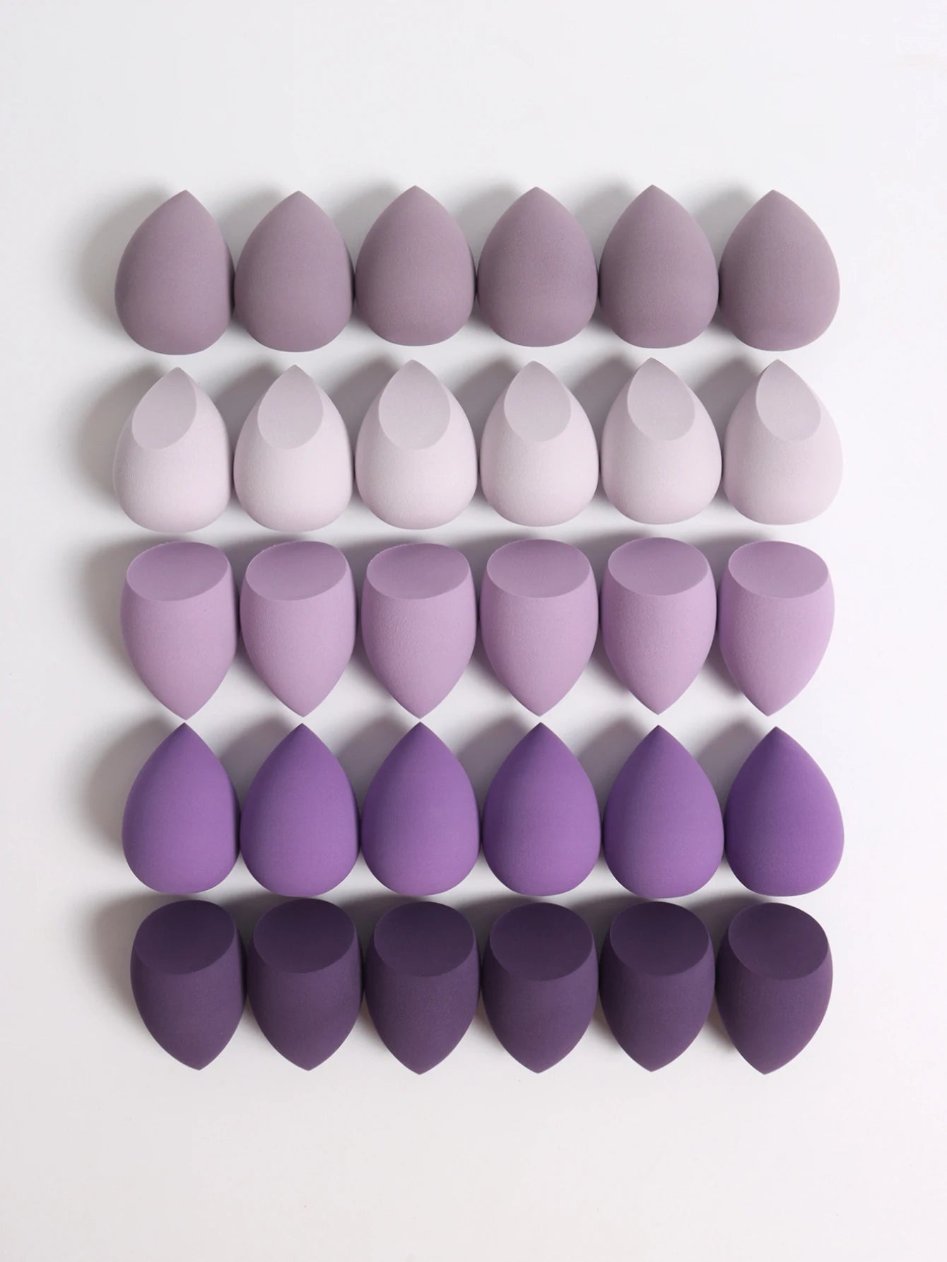 30 Beauty Eggs (Makeup Sponges) Foundation Make-Up Mixed Beauty Sponge, Liquid, Cream and Powder Without Blemish, Multi-Color C