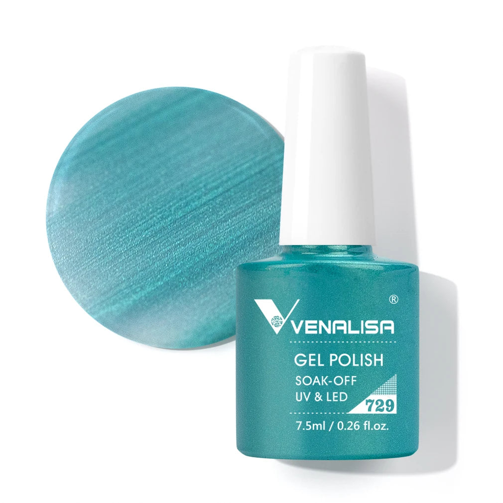 VENALISA Nail Gel Polish Full Coverage Holographic Camouflage Nail Varnish Manicure Lacquer Polish Soak Off UV LED Lacquer 7.5ML