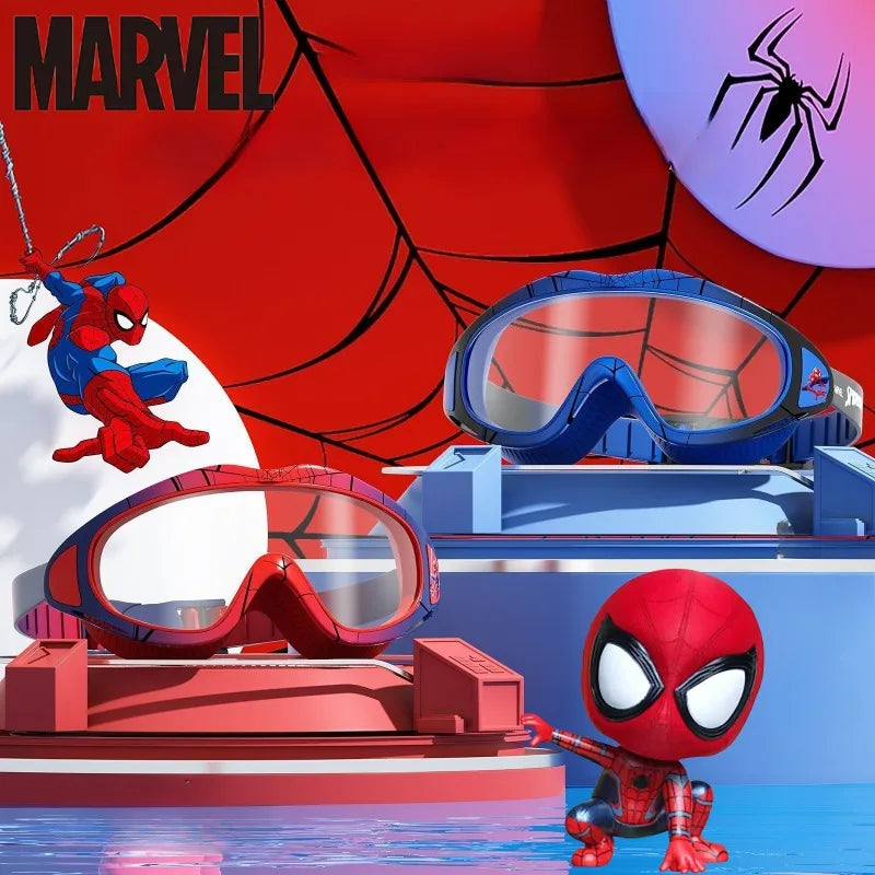 Marvel's new Spiderman boy new creative cartoon anime peripherals HD anti-fog waterproof swimming professional diving glasses