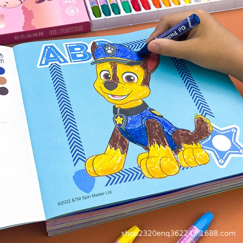 4 Books/set Paw Patrols Coloring Book Cartoon Dog Graffiti Painting Pictures Boy Girls Kill Time Toy Drawing Books Birthday Gift