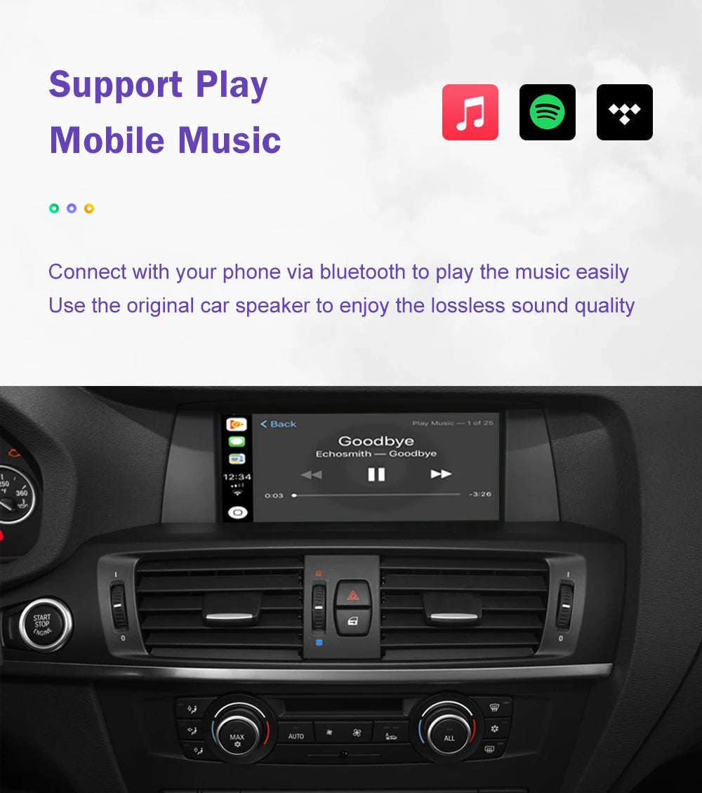 Road Top Wireless CarPlay for BMW X3 F25 G01 X4 F26 CIC,NBT,EVO System 2011-2020, with Android Mirror Link AirPlay Carplay Kits