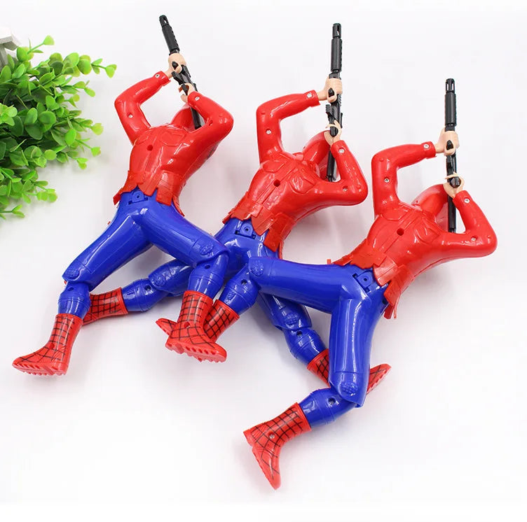 Marvel Peripheral  Crawling Toy Spider Man Captain America Hulk With Gun Crawling Model With Lights Children's Crawling Toy