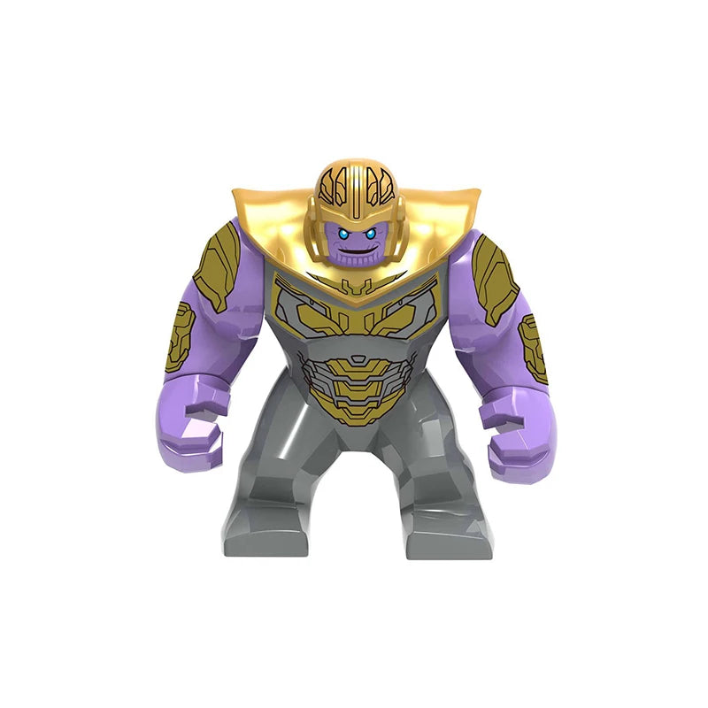 Hot Marvel movie Avengers DIY superhero 3D model character set building block assembly toy children's birthday gift boy girl