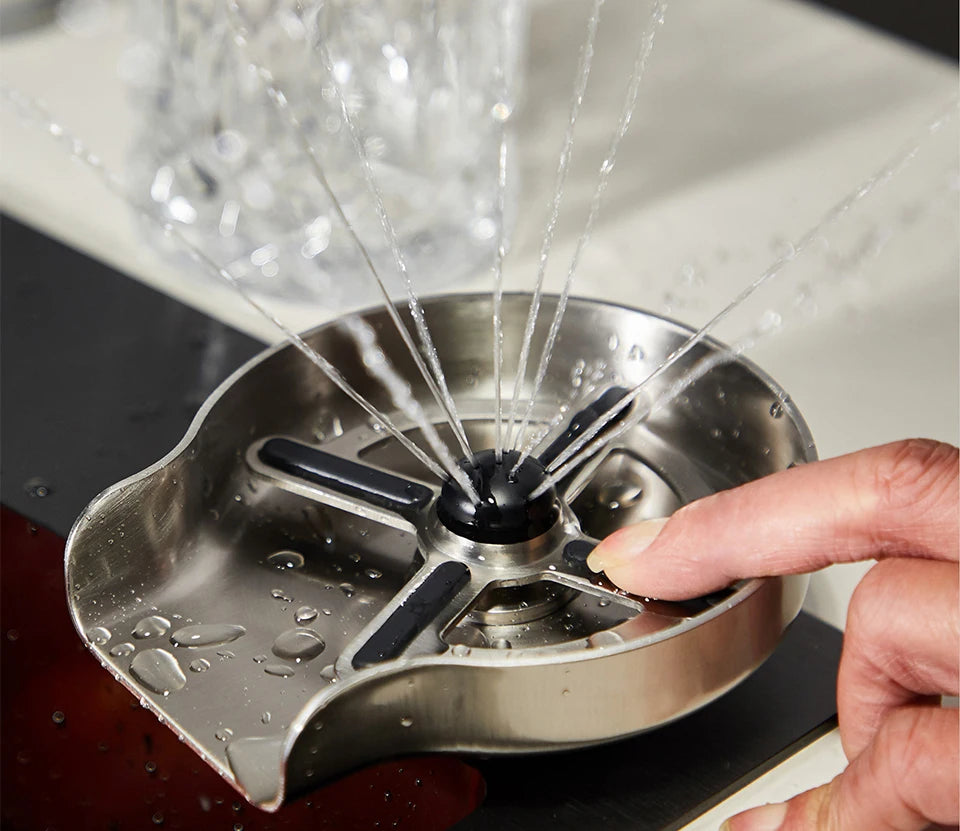 VGX Automatic Cup Washer Rinser Glass Cup Washer Bar Beer Milk Tea Cup Cleaner Faucet Stainless Steel 304 Kitchen Accessories
