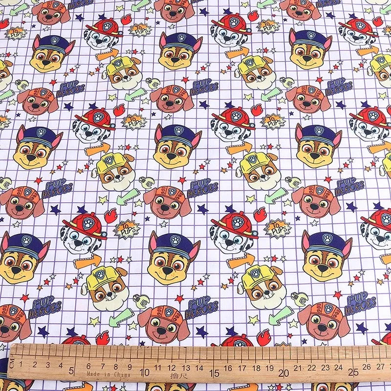 Paw Patrol Polyester Cotton Fabric Sewing Material For Clothes Dress Decor DIY Patchwork Quilting Material