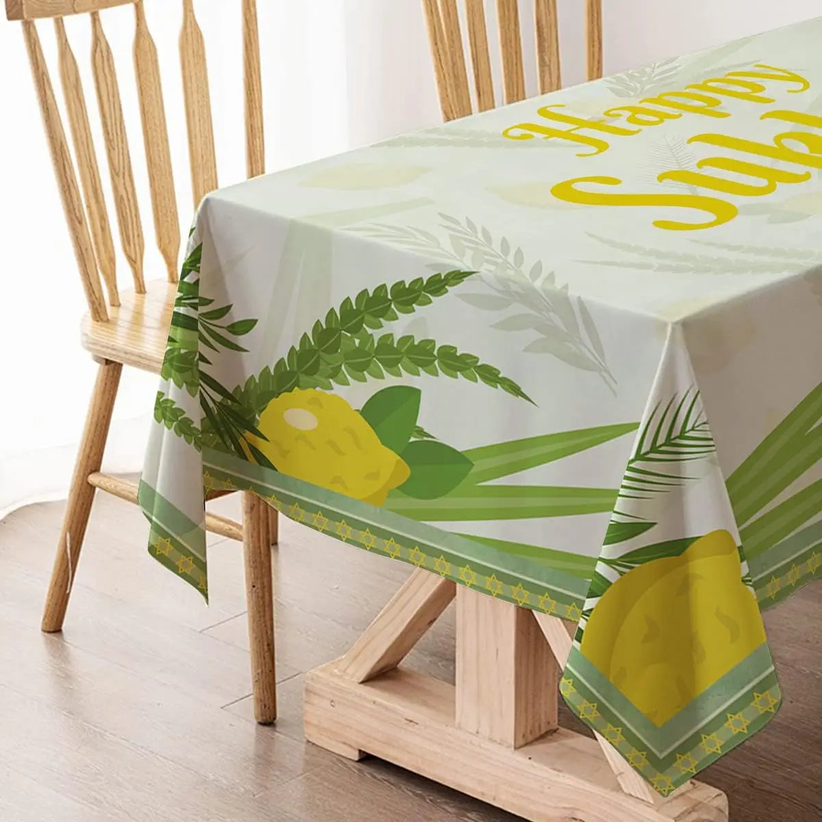 Sukkot Rectangle Tablecloth Sukkah Decor Jewish New Year Holiday Party Decor Etrog Lulav Kitchen Dining Tablecloth Sukkot Decor