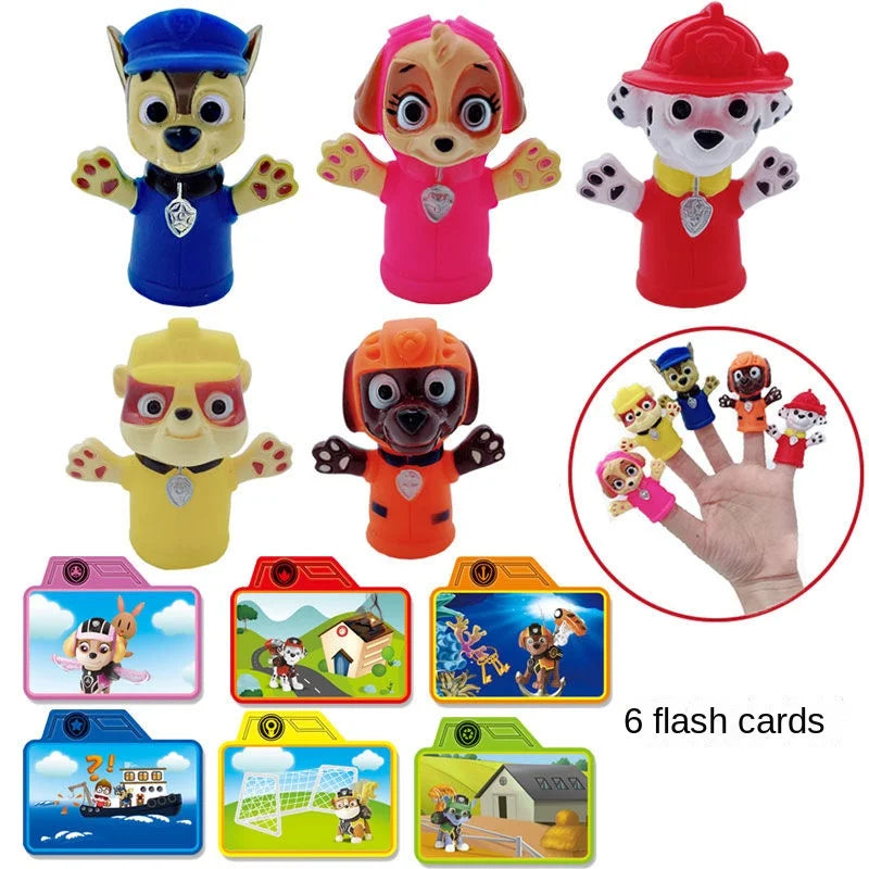 Paw Patrol Chase Cartoon Hand Doll Toy Finger Puppet Role Play Tell Story Silicagel Cloth Doll Educational Toy for Children Kids