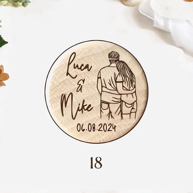 Custom 10/50/100pcs Wine Cork Stoppers Wedding Party Thank You Favors for Guest Engraved Wooden Bottle Cork Stopper