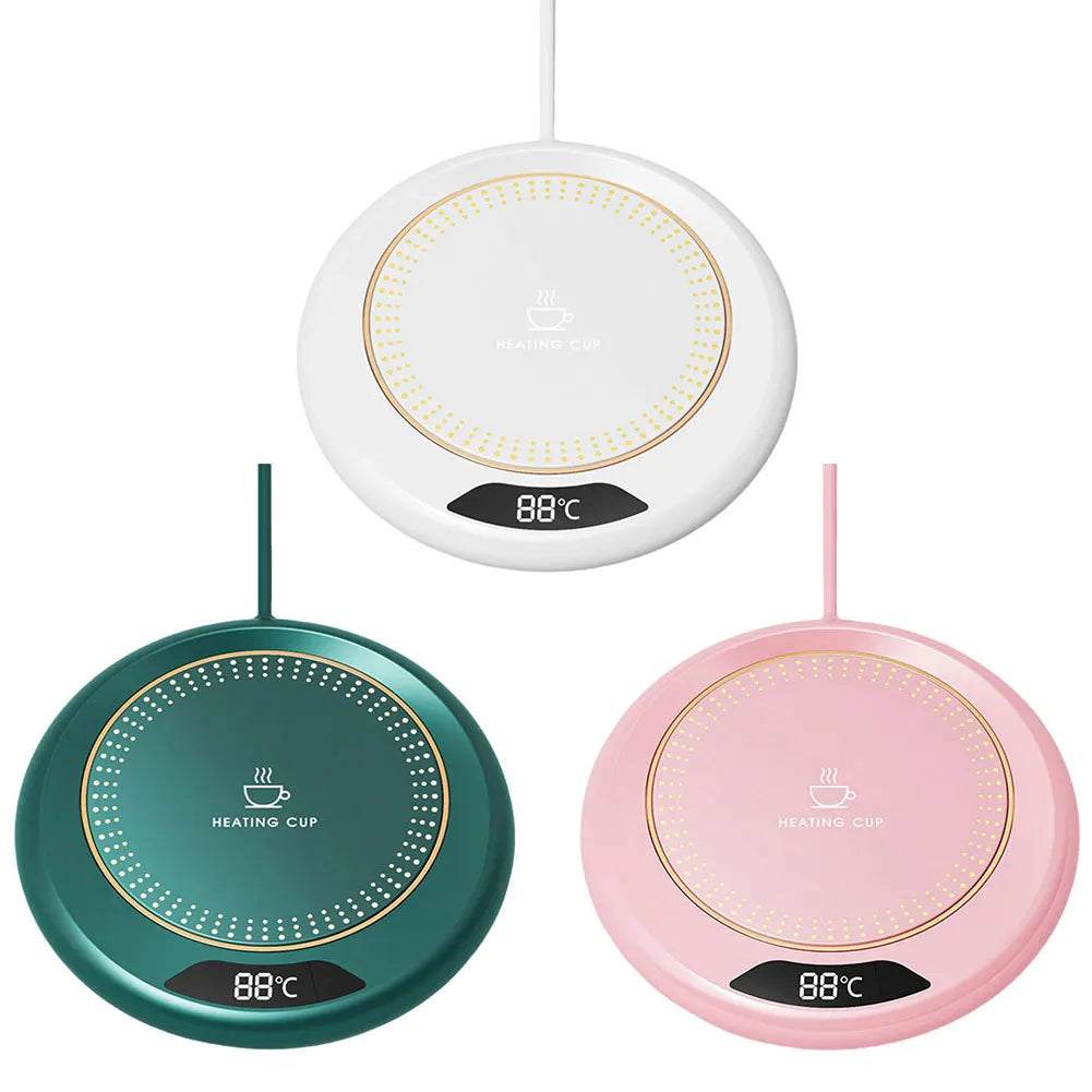 USB Smart Cup Warmer with 3 Temperature Settings Electric Beverage Warmer Coffee Cup Warmer for Coffee Milk Tea Beverage