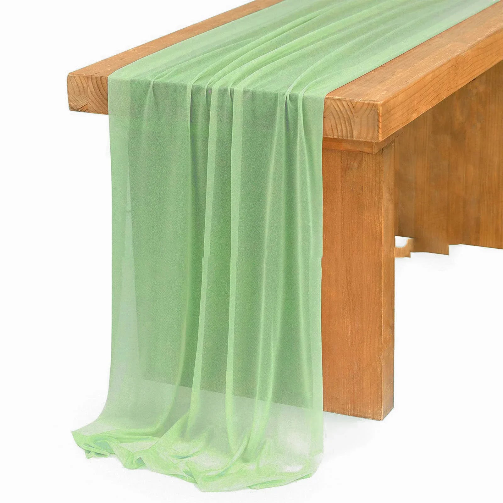 4PCS Purple Table Runner Chiffon Table Setting Semi-Sheer Dining Wedding Party Christmas Banquets Arches Cake Decor