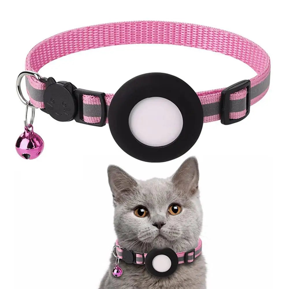 Pet GPS Bluetooth With Bell Cute Reflective Night Cat Address Footprint Collar Pendant Tracking Dog Bird Anti-Lost O9M7