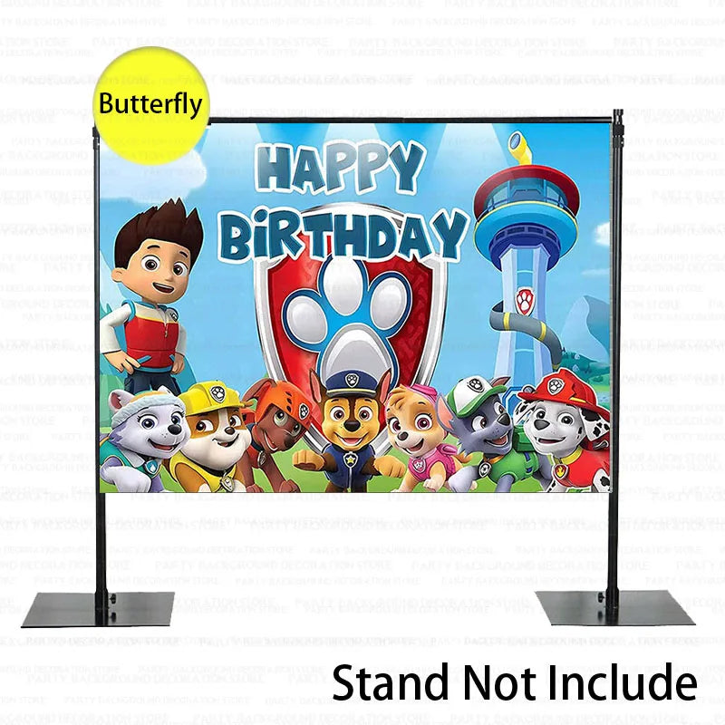 Halloween Paw Patrol Dogs Rescue Chase Marshall Skye Boys Backdrop Girls Birthday Party Decor Baby Shower Background Banner