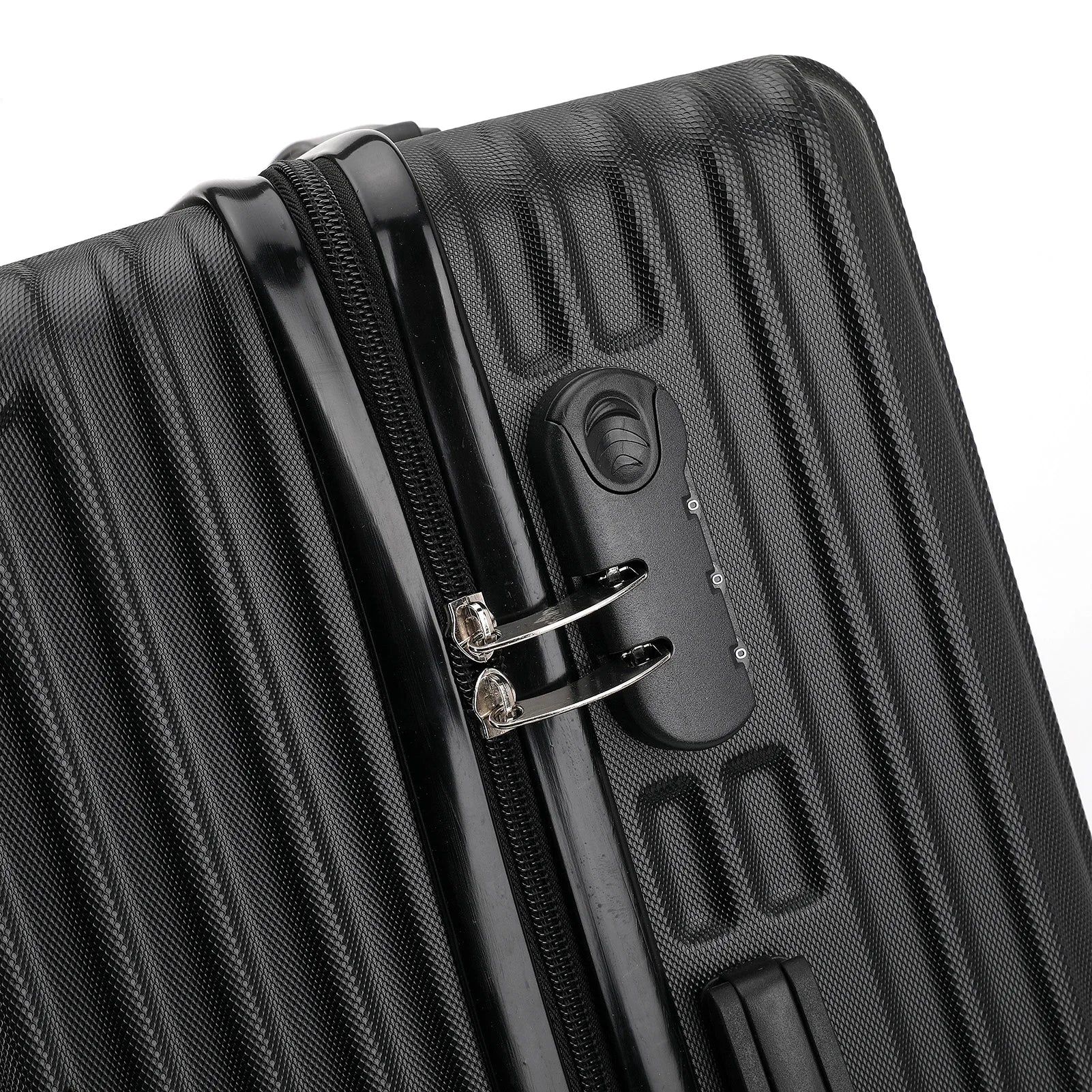 Luggage Set of 3 with Lock, 4 Rolling Spinner Wheels, ABS Lightweight Trolley Travel Suitcase for Hand Luggage Business Trip