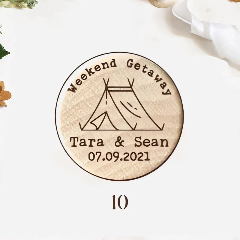 Custom 10/50/100pcs Wine Cork Stoppers Wedding Party Thank You Favors for Guest Engraved Wooden Bottle Cork Stopper