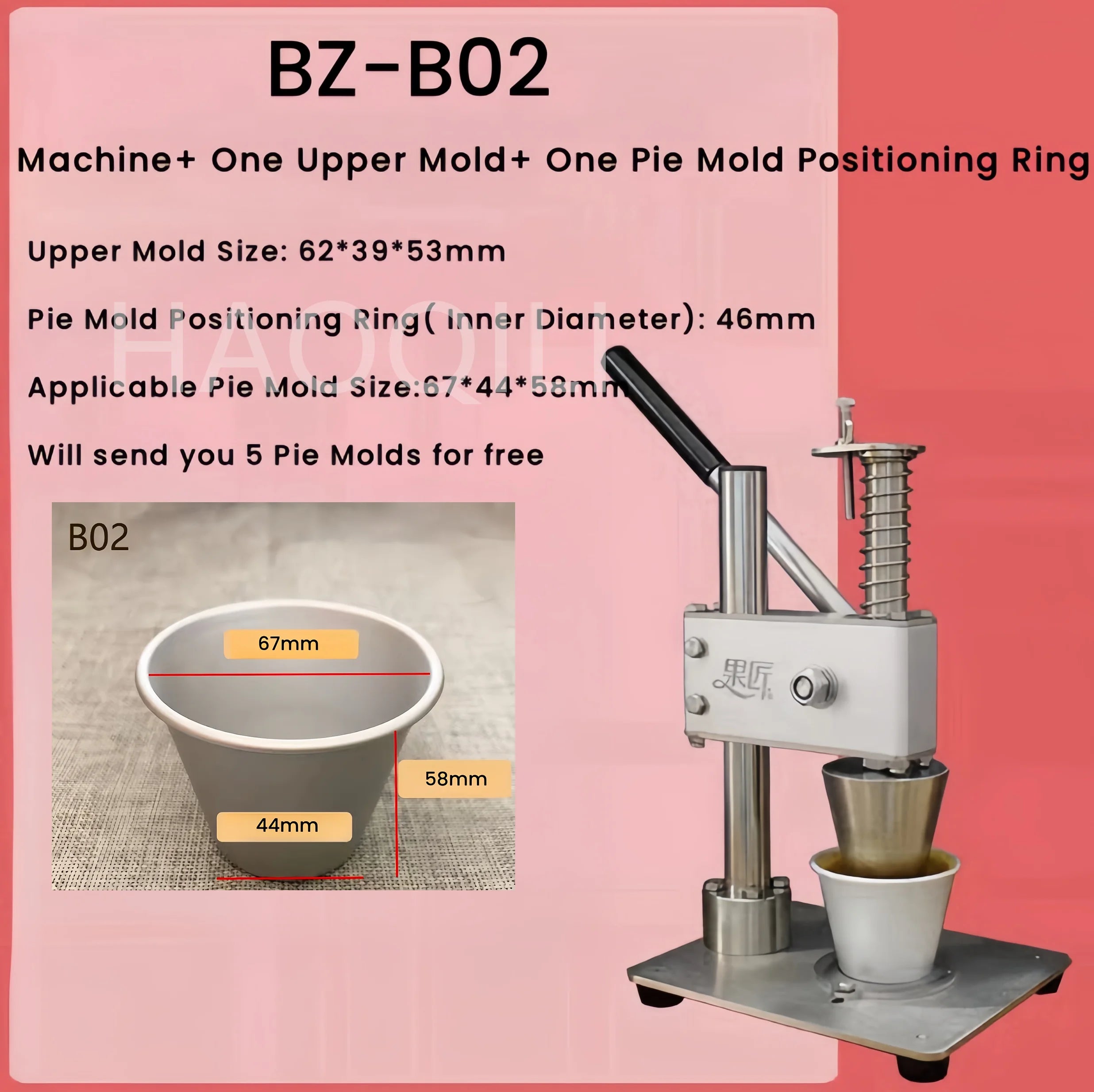 Stainless Steel Non-Stick Cupcake Mold Multiple Size Baking Mould Pastry Tool Commercial Manual Egg Tart Shape Machine