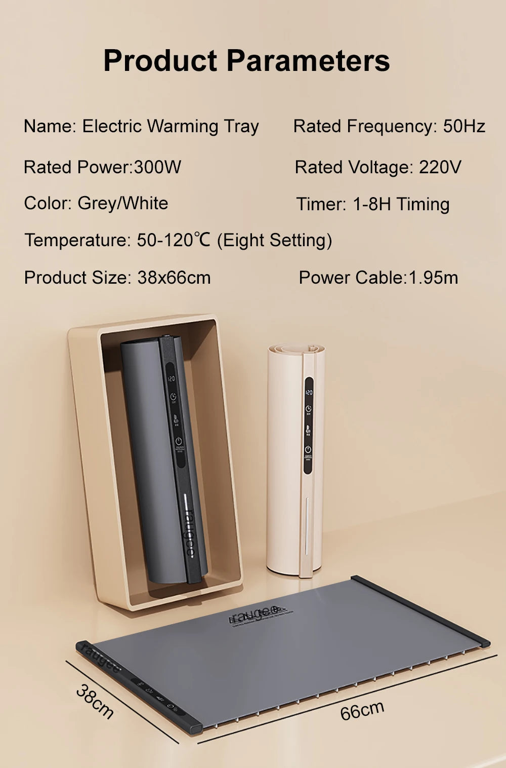 Food Warmer Plate Electric Warming Tray for Food Fast Heating Food Warming Pad Foldable Food Warming Mat Electric Food Warmer