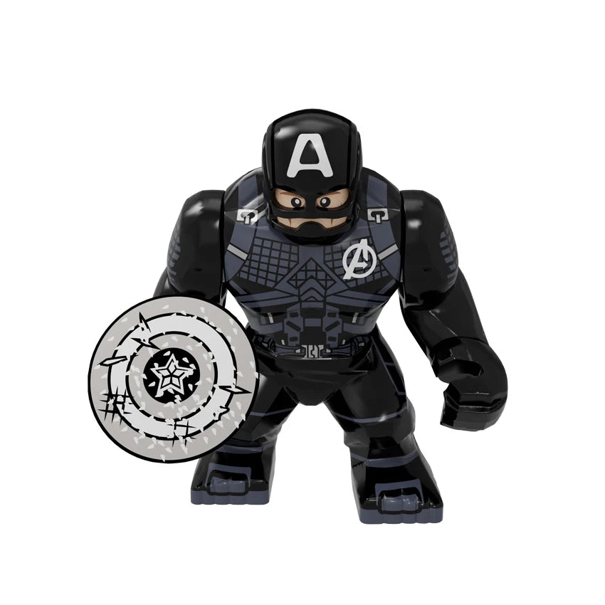 Hot Marvel movie Avengers DIY superhero 3D model character set building block assembly toy children's birthday gift boy girl