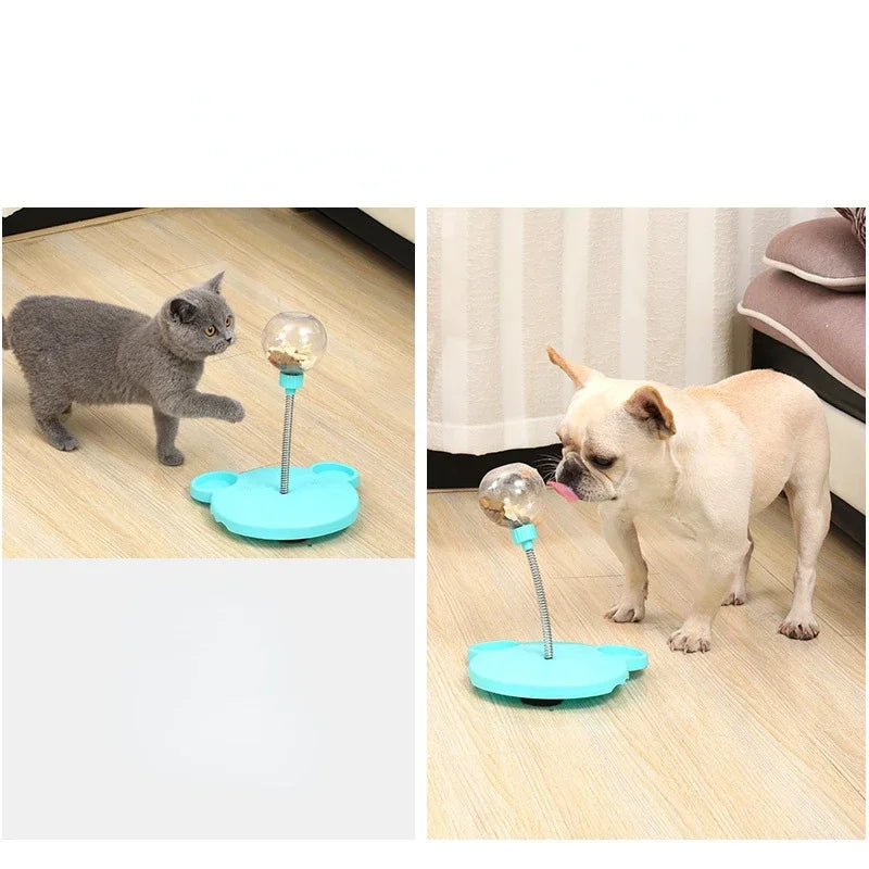 Pet Puzzle Food Leaking Ball Toy Cat Dog Interactive Treat Leaking Toy Catnip Slow Cat Dog Feeder Fun Toys Pet Supplies