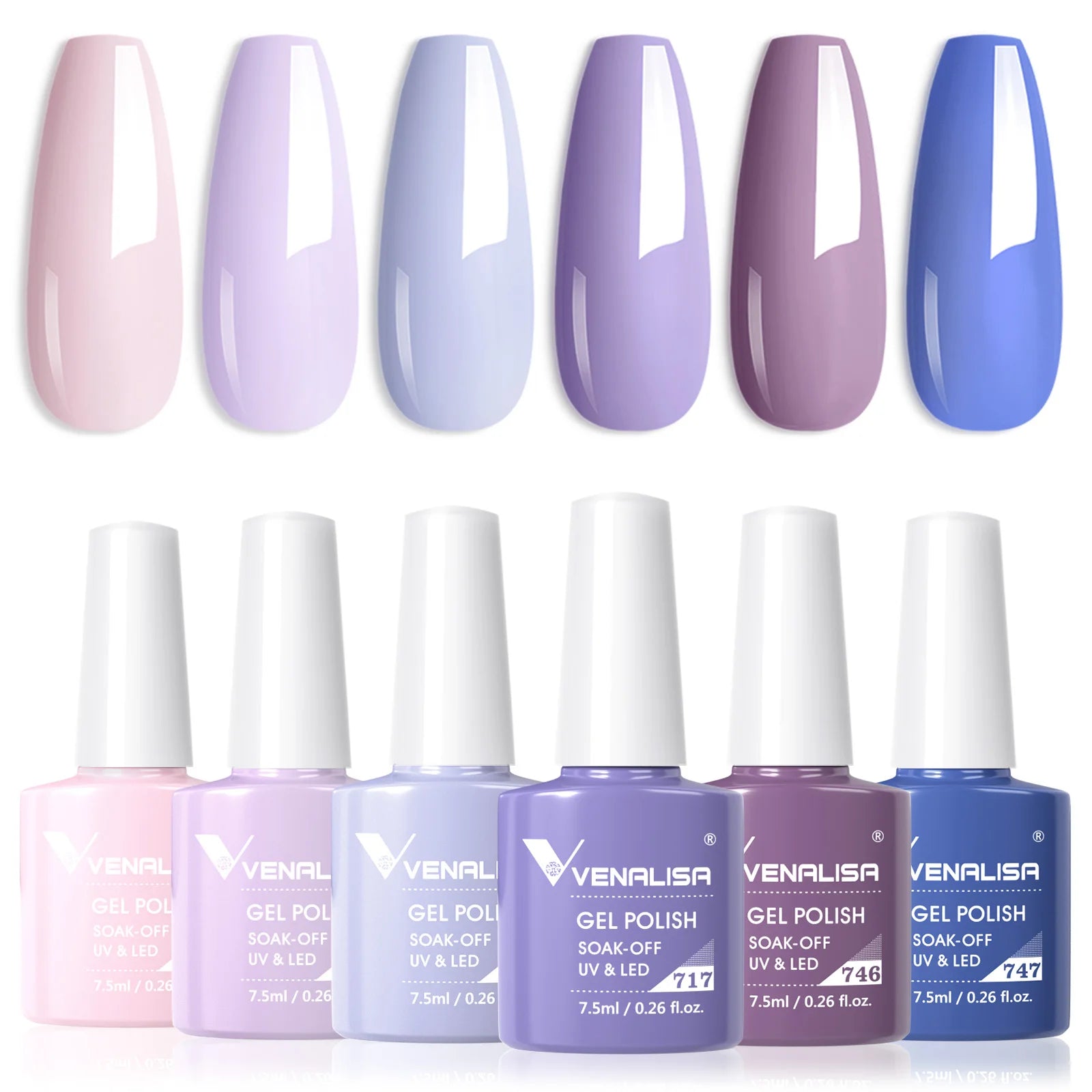 Kit de vernis à ongles en gel 6 couleurs