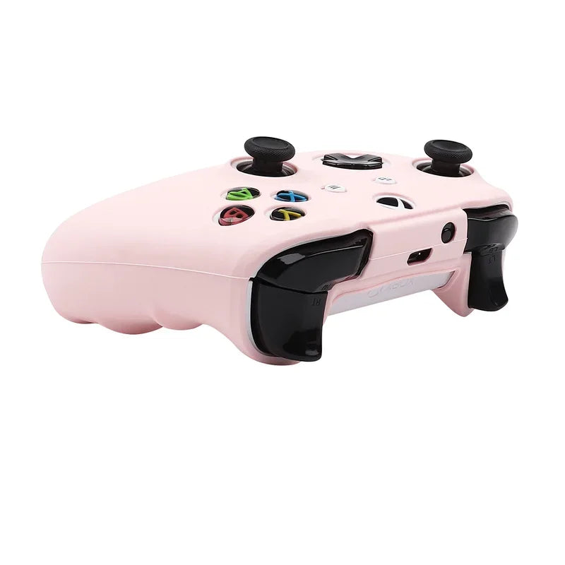 Pink Soft Silicone Protective Case For Xbox One S Controller Skin Gamepad Case Cover Games Accessories for XONES Joystick Cases